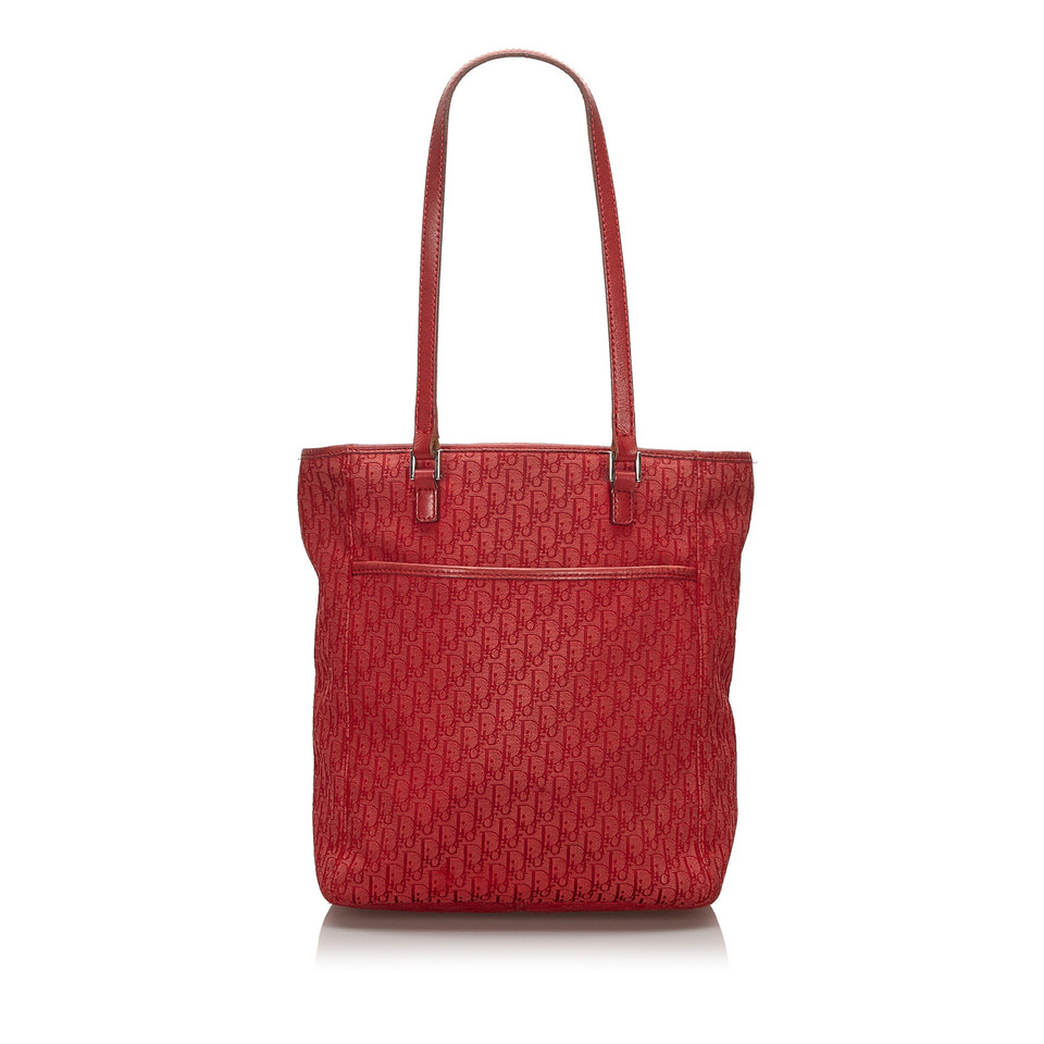 Christian Dior Tote Bag aus Canvas in Rot