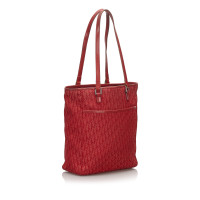 Christian Dior Tote bag Canvas in Rood