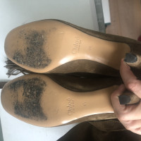 Chloé Stiefel aus Wildleder in Khaki