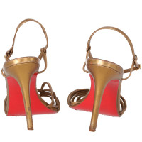 Christian Louboutin Sandals Leather in Gold