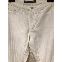 Versace Paire de Pantalon en Coton en Blanc