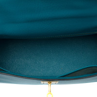 Hermès Kelly Bag 28 en Cuir en Turquoise