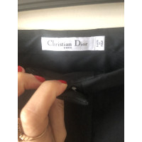 Christian Dior Paire de Pantalon en Laine en Noir