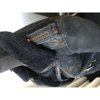 7 For All Mankind Jacket/Coat Leather in Blue