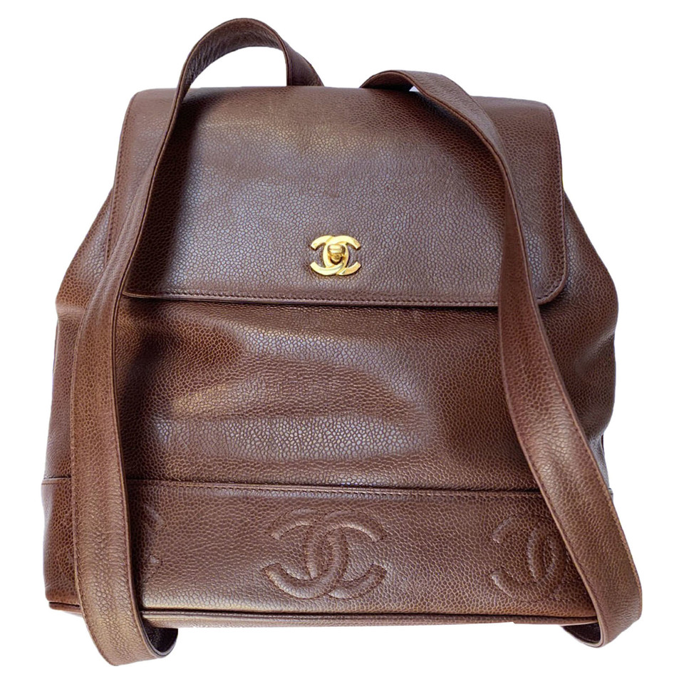 Chanel Backpack Leather in Brown