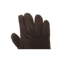 Yves Saint Laurent Gloves Suede in Brown