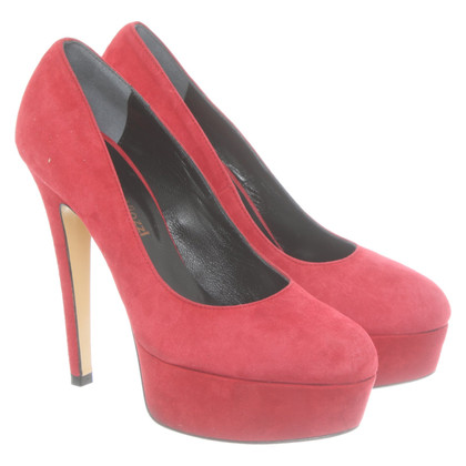 Giampaolo Viozzi Pumps/Peeptoes Suède in Rood
