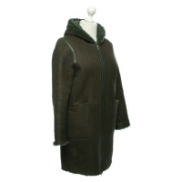 Arma Giacca/Cappotto in Pelle in Verde oliva