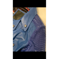 Philipp Plein Veste/Manteau en Cuir en Bleu