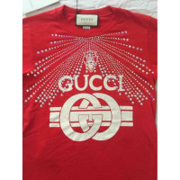 Gucci Oberteil aus Baumwolle in Rot