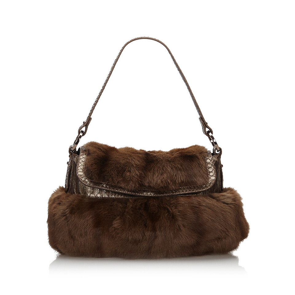 Fendi Shoulder bag Fur in Brown