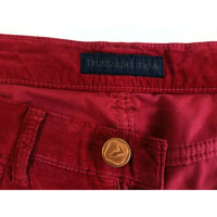 Trussardi Paio di Pantaloni in Cotone in Rosso