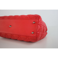 Christian Dior Lady Dior Leer in Rood