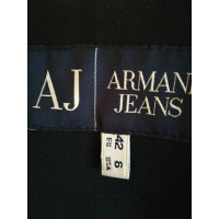 Armani Jeans Jas/Mantel Viscose in Zwart