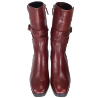 Balenciaga Bottes en Cuir en Bordeaux