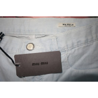 Miu Miu Jeans in Cotone in Blu