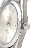 Omega Armbanduhr aus Stahl in Silbern