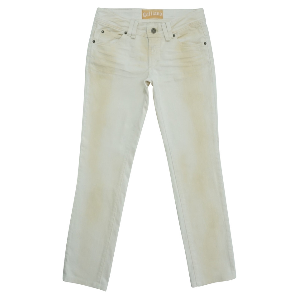John Galliano Jeans in Denim in Bianco