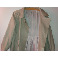 Miu Miu Jacke/Mantel aus Leder in Creme