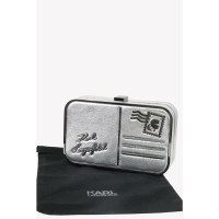Karl Lagerfeld Shoulder bag Leather in Silvery