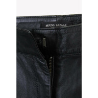 Bruuns Bazaar Paire de Pantalon en Cuir en Noir