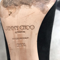 Jimmy Choo Pumps/Peeptoes aus Wildleder in Schwarz