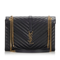 Saint Laurent Shopping Bag Leer in Zwart