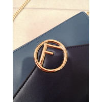 Fendi Clutch Bag Leather in Blue