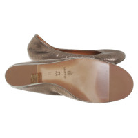 Lanvin Bronzefarbene Ballerinas