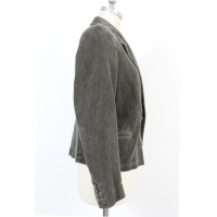 Dries Van Noten Jacke/Mantel aus Baumwolle in Grau