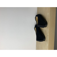 Chanel Slipper/Ballerinas aus Wildleder in Schwarz