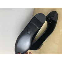 Chanel Slipper/Ballerinas aus Wildleder in Schwarz