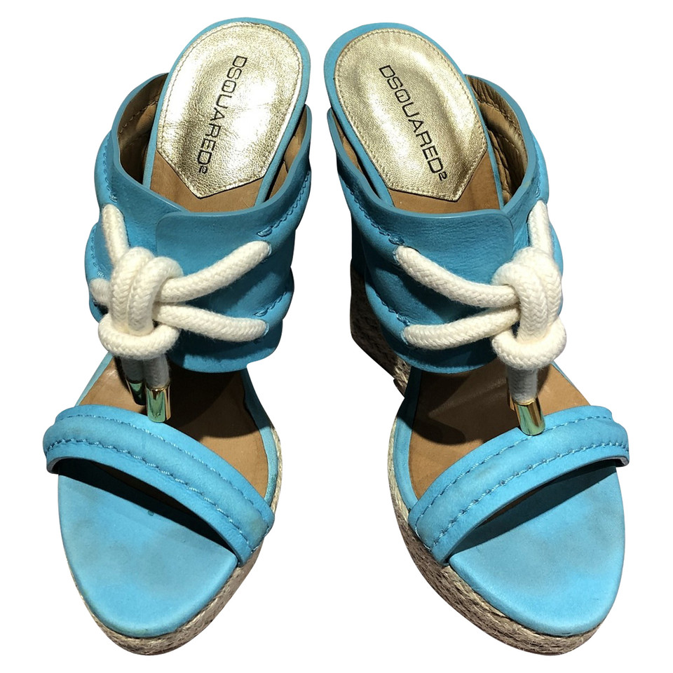 Dsquared2 Chaussures compensées en Turquoise