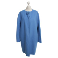 Ermanno Scervino cappotto di lana in azzurro