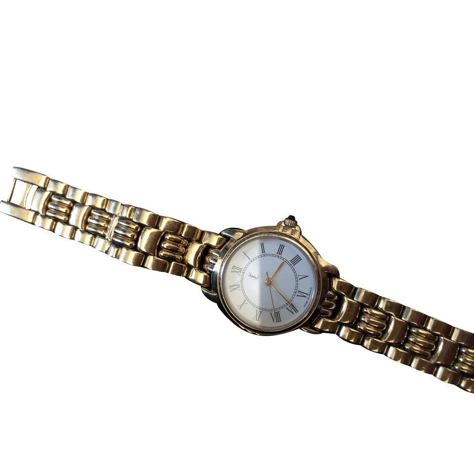 Yves Saint Laurent Armbanduhr aus Stahl in Gold