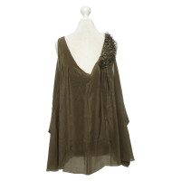 Amanda Wakeley Top Silk in Khaki