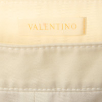Valentino Garavani White trousers with flower appliqués
