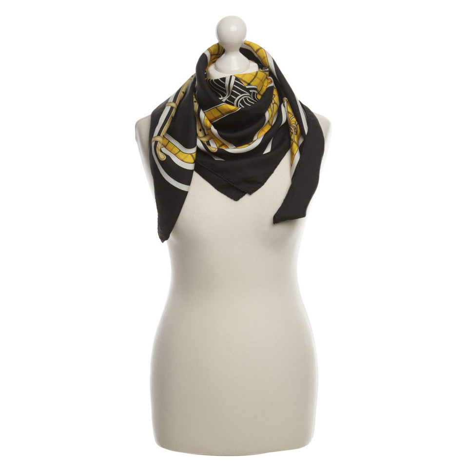 Hermès Silk scarf yellow/black