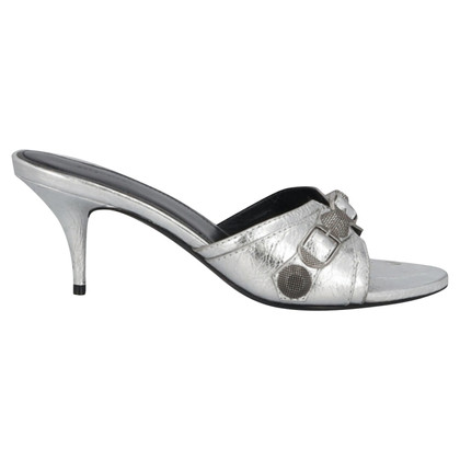 Balenciaga Sandals Leather in Silvery