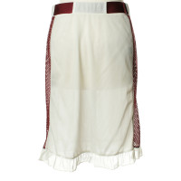 Miu Miu Lace-up skirt in cream
