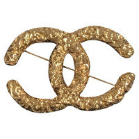 Chanel Gold logo brooch