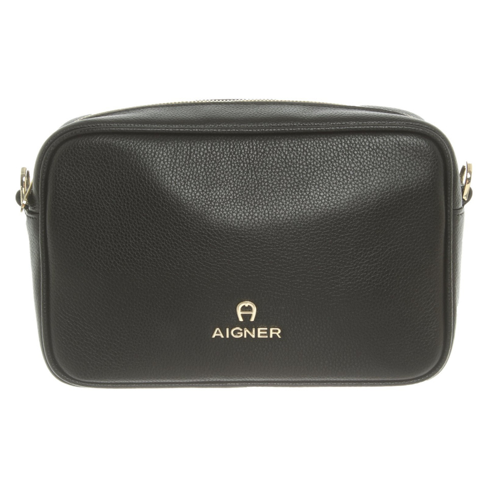 Aigner Shoulder bag Leather in Black