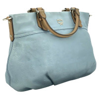 Mcm Handtasche aus Leder in Blau