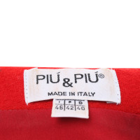 Piu & Piu Wollen jurk in rood