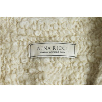 Nina Ricci Jacke/Mantel aus Wolle in Creme