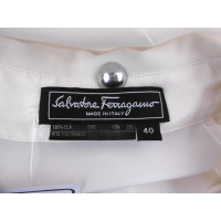 Salvatore Ferragamo Top Silk in Cream