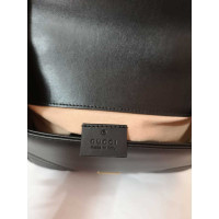 Gucci GG Marmont Top Handle Bag en Cuir en Noir