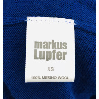 Markus Lupfer Strick aus Wolle in Blau