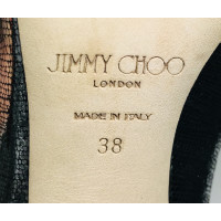 Jimmy Choo Pumps/Peeptoes aus Leder in Silbern