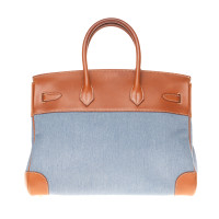 Hermès Birkin Bag 35 Canvas in Blauw